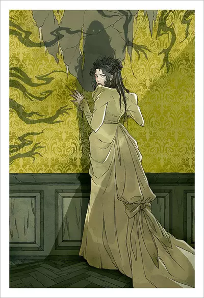 Yellow Wallpaper - Creep By Daylight [PRINT], Abigail Larson