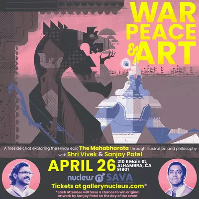 Ticket to War Peace & Art -  A Fireside Chat between Shri Vivek and Sanjay Patel