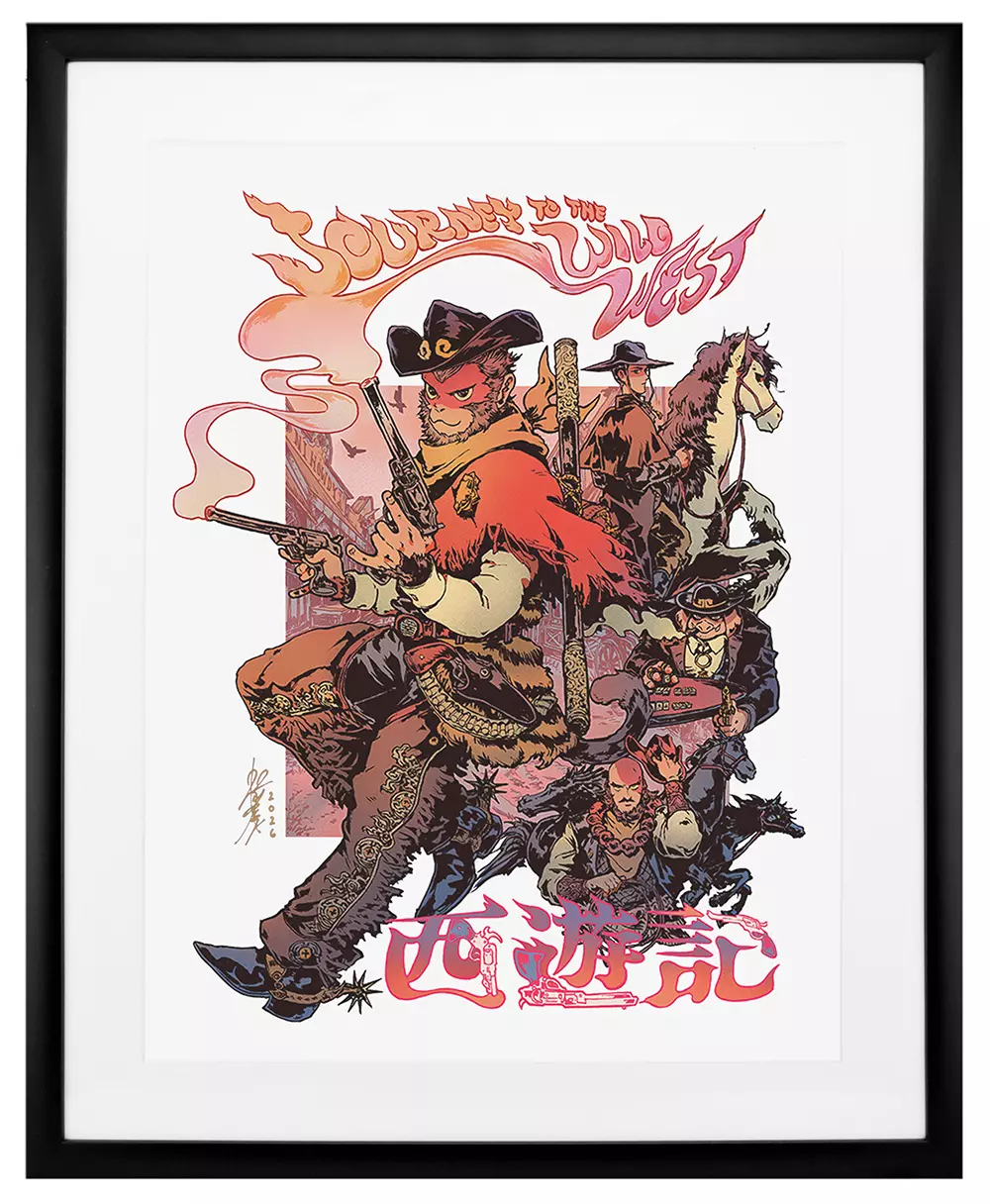 Journey to the Wild West 西游记 (Framed Giclee), Bryce Kho