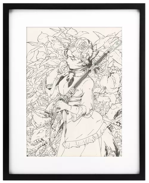 Woman with Katana (Ink), Bryce Kho
