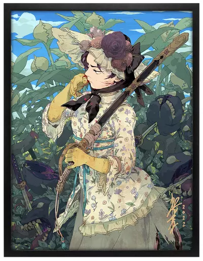 Woman with Katana (Framed Giclee), Bryce Kho