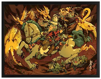 Houyi (Framed Foil Print) 1/1, Bryce Kho