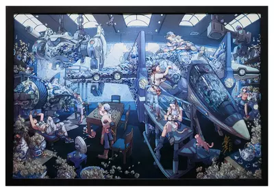 Overflow (Framed Foil Print) 1/1, Bryce Kho