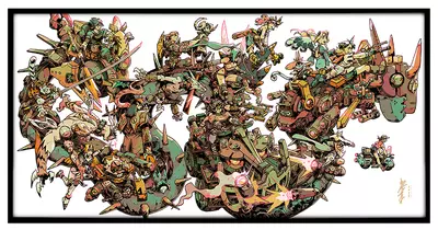Dragon Motorcycle (Framed Foil Print) 1/1, Bryce Kho