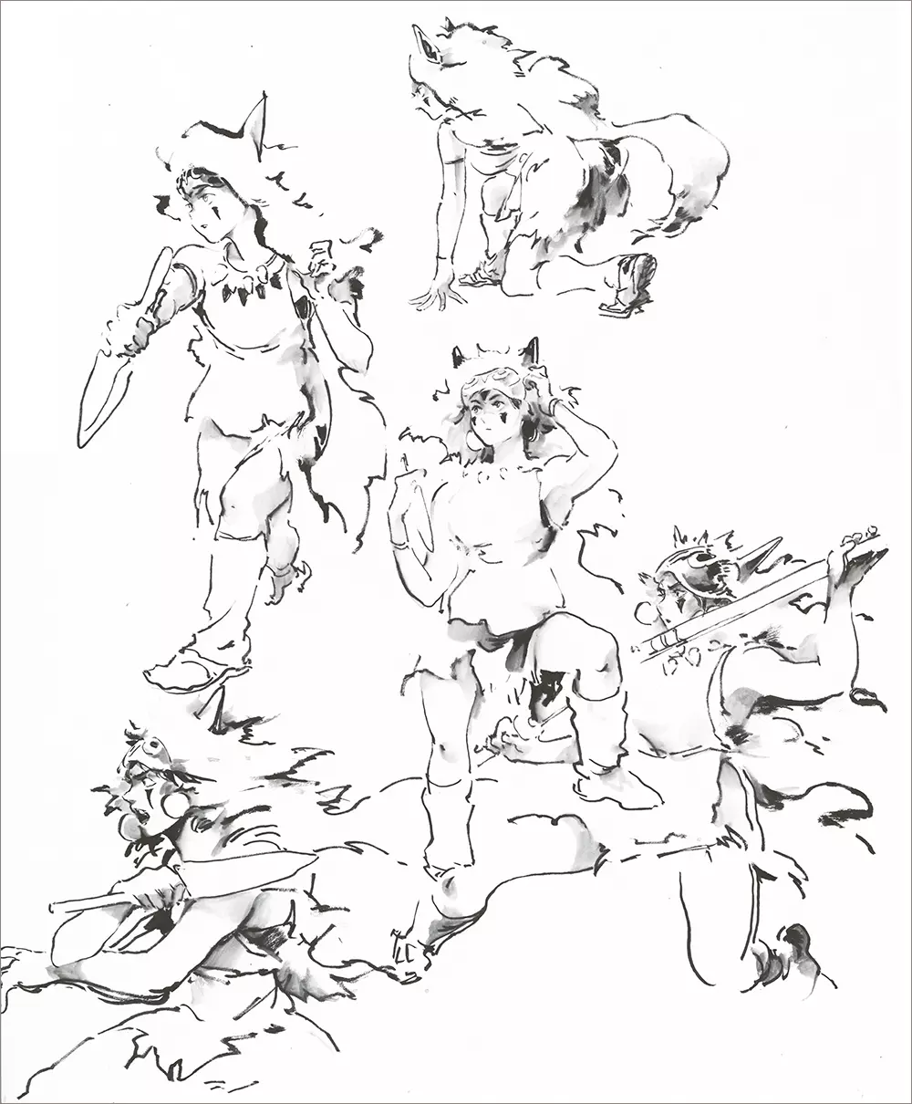 Princess Mononoke Study 1 - Unframed, Bryce Kho