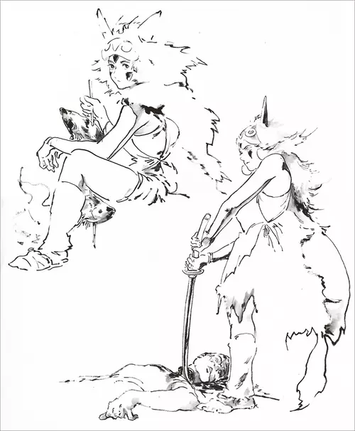 Princess Mononoke Study 3 - Unframed, Bryce Kho