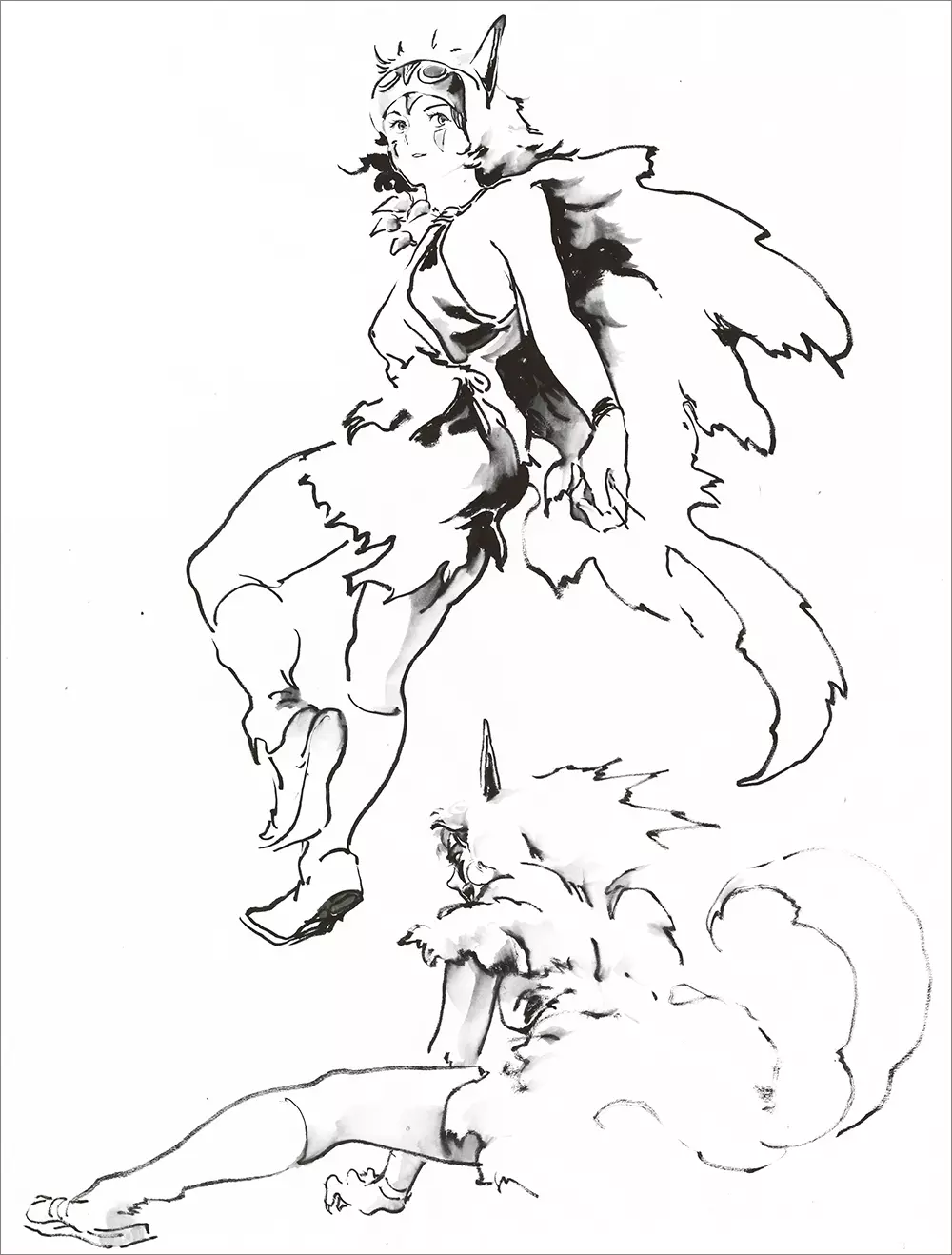 Princess Mononoke Study 4- Unframed, Bryce Kho