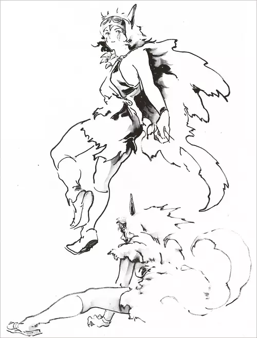 Princess Mononoke Study 4- Unframed, Bryce Kho