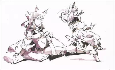 Tamamo Study - Unframed, Bryce Kho