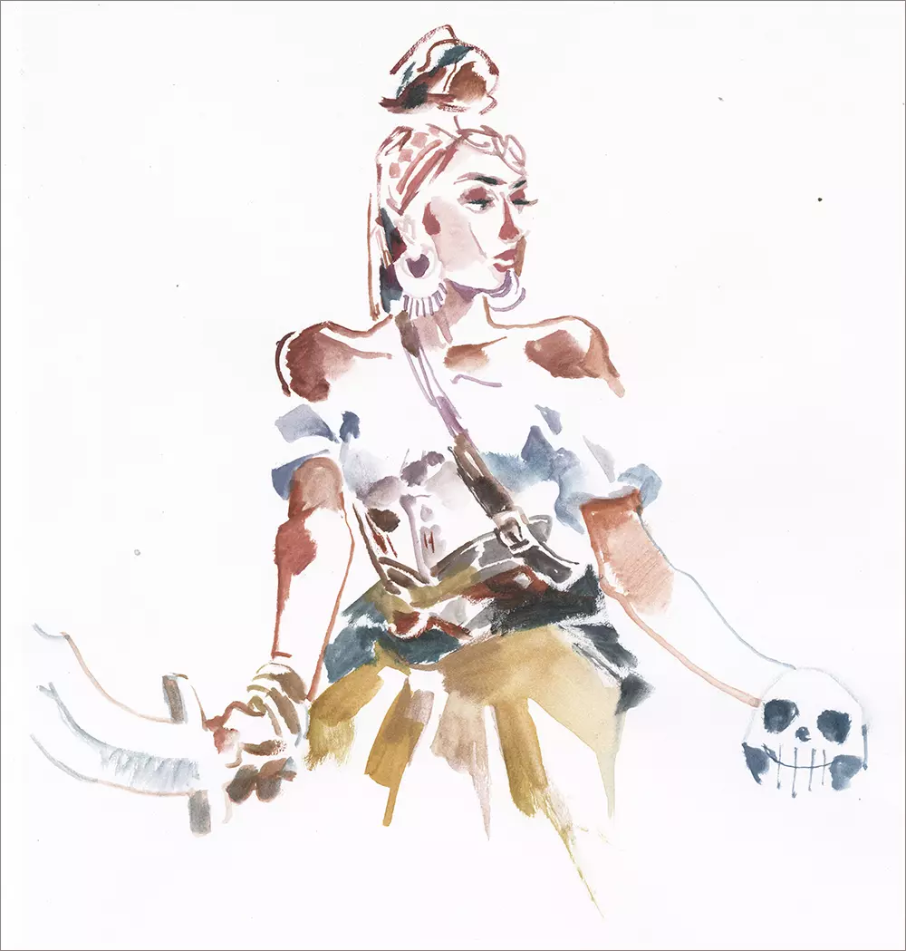 Pirate Woman Study - Unframed, Bryce Kho