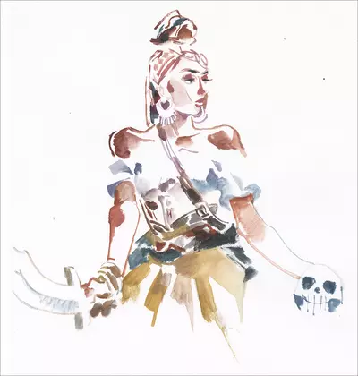Pirate Woman Study - Unframed, Bryce Kho