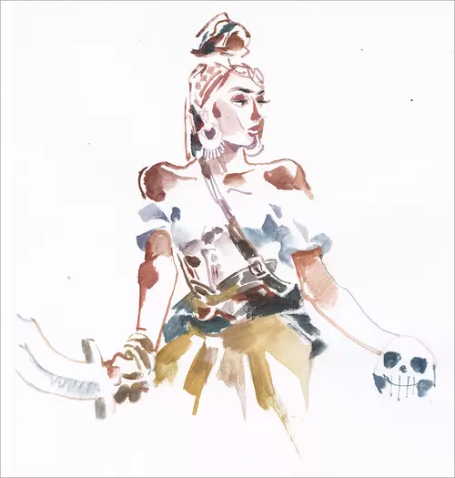 Pirate Woman Study - Unframed, Bryce Kho