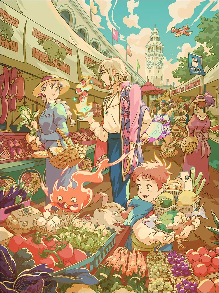 Howl's Moving Strawberries [PRINT], Bryce Kho