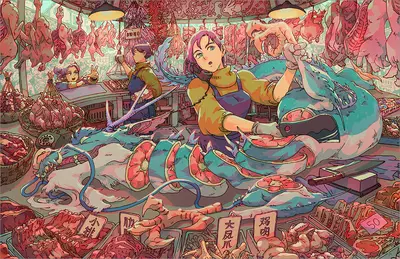 Dragon Butcher [PRINT], Bryce Kho