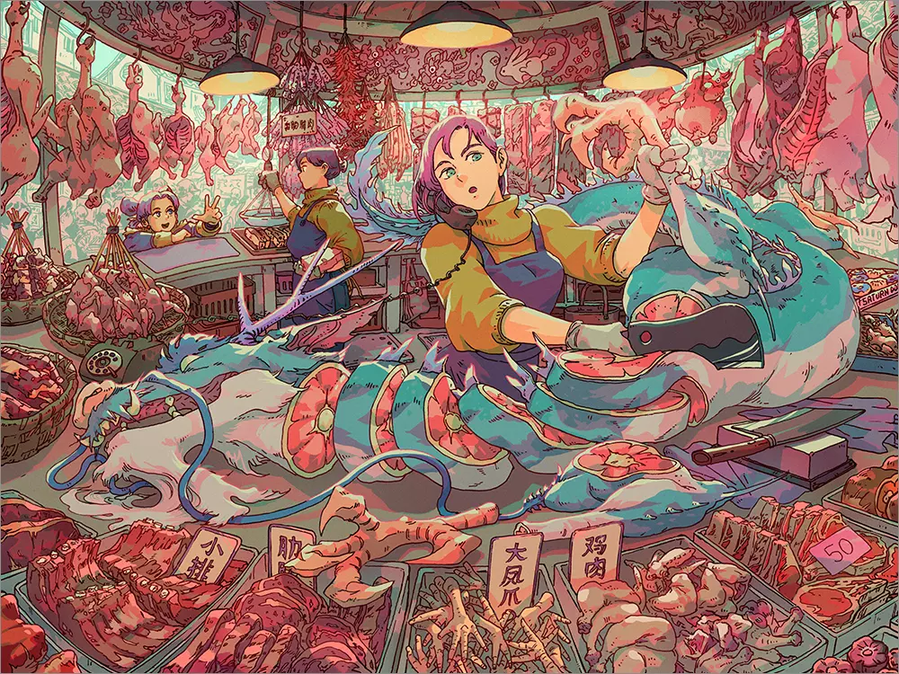 Dragon Butcher [PRINT], Bryce Kho