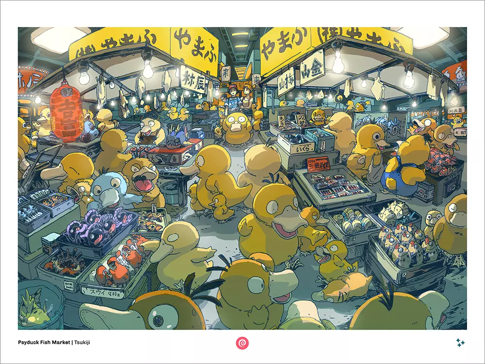 Psyduck Fish Market [PRINT], Bryce Kho