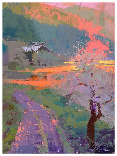 Japanese Rice Fields [PRINT], Nathan Fowkes