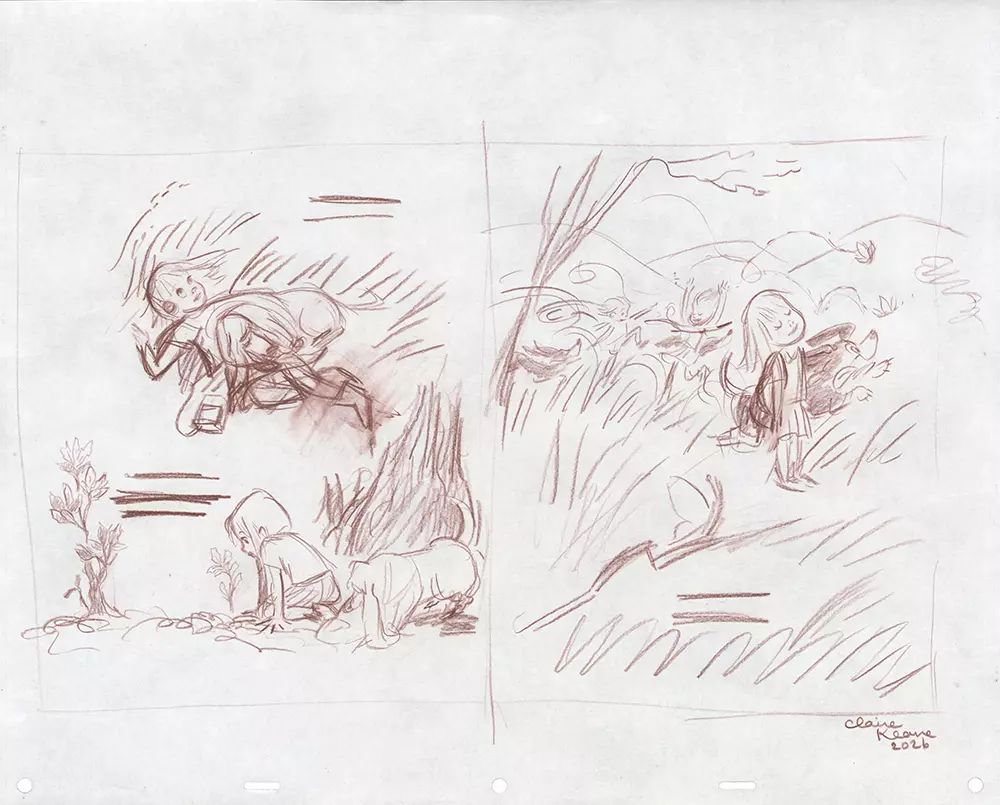 Who Are You? - Page 7 & 8 Sketch, Claire Keane