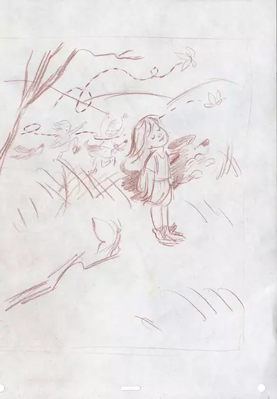 Who Are You? - Page 8 Sketch, Claire Keane