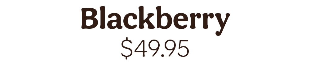 blackberry $49.95