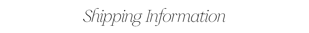 Shipping Information